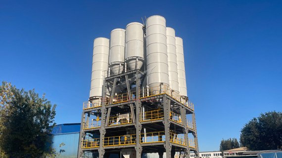 Линия башенного типа для каменной кладки и штукатурных растворов в Таншане