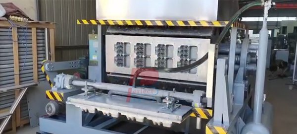 6 caves 12 caves egg box tray moulding machine recycling waste paper old carton box shipped to Africa