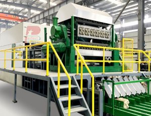 Paper Pulp Fiber Molding Machine Making fruit vegetable egg container trays popular in Malaysia Indonesia Poland Ukraine