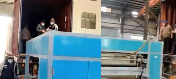 2023 model automatic egg holder box trays molding machine shipped to Russia