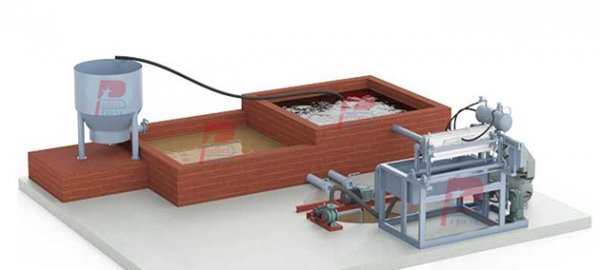 1000-1500 pieces per hour small egg box tray making machine installation layout drawing