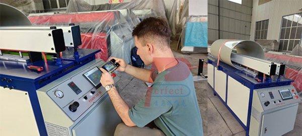 Siemens PLC control automatic pvc pp pe plastic sheet welding machine poplular in Russia