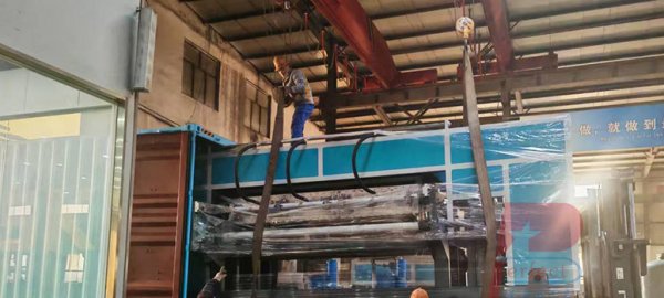 8000 pieces per hour automatic apple tray making machine finished shipment to India