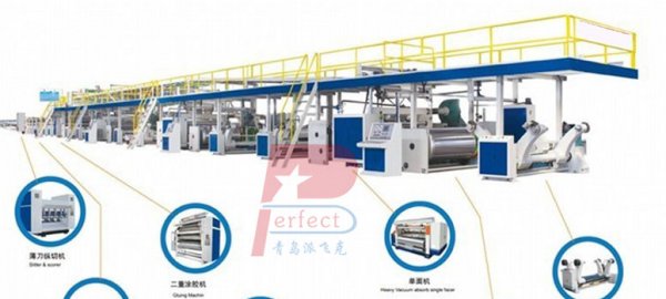 Industrial packaging carton box corrugated cardboard production line