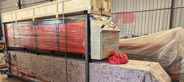 Siemens PLC control automatic plastic sheet welding machine shipped to Russia