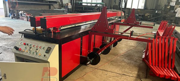 4 Meters automatic plastic sheet cylinder welding machine finished shipment to Europe