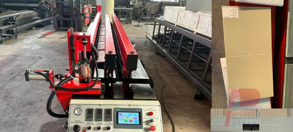 CE 4 meters automatic plastic board welding bending machine finished shipment to Europe