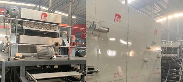 máquina para fabricar bandejas de papel para manzanas