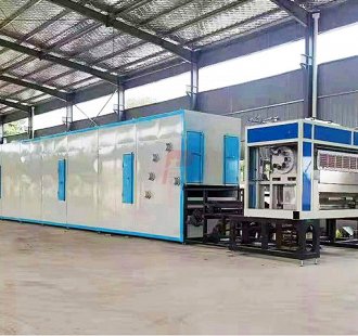 Máquina automática para fabricar bandejas planas para huevos