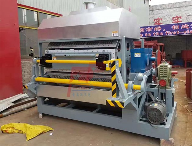 Máquina automática para fabricar bandejas planas con soporte para manzanas y pulpa de papel - 8