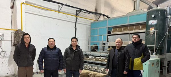 La línea automática de producción de bandejas para huevos con una capacidad de 7000 unidades por hora para un cliente en Rusia finalizará su instalación en abril de 2026.