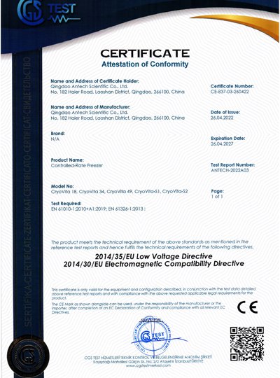 CE-Controlled-Rate Freezer