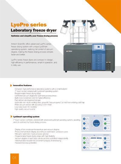 LyoPro, vacuum controlled freeze dryer